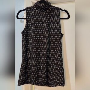 Women's J.McLaughlin Black Sleeveless Mock Neck Shirt, Size S